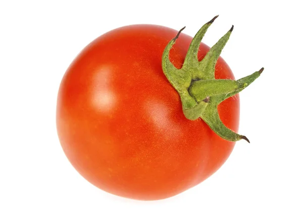 Verse biologische rode tomaat geïsoleerd op witte achtergrond — Stockfoto