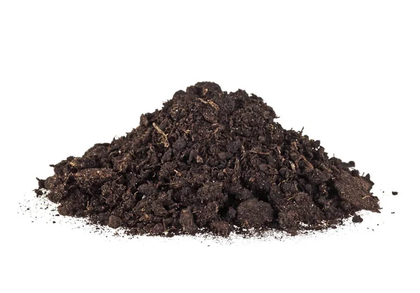 toprak arazi beyaz arka plan üzerinde kir kazık