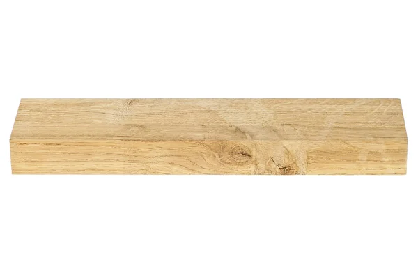 Viga de madera de roble aislada sobre fondo blanco — Foto de Stock