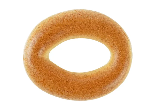 Vista superior de bagel fresco isolado em um branco — Fotografia de Stock