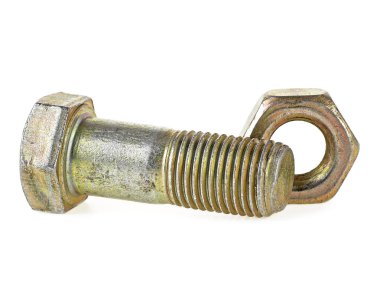 cıvata ve fındık beyaz arkaplanda izole