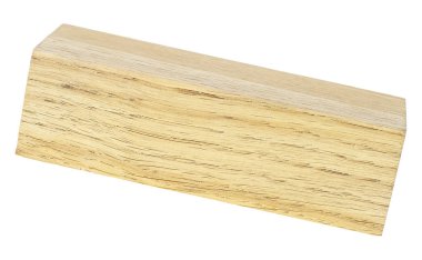 Beyaz arka plan üzerinde izole ahşap bar. Meşe ağacı.