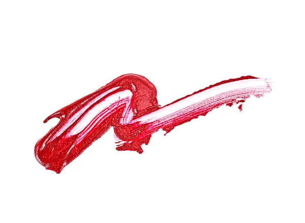 Acidente vascular cerebral batom vermelho isolado no fundo branco — Fotografia de Stock