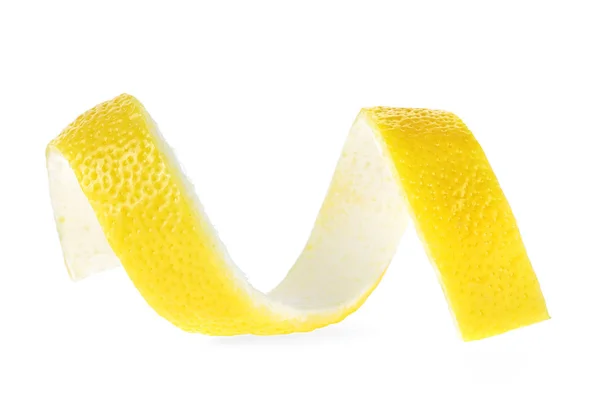 Lemon peel isolated on a white background. Healthy food. — Stock Photo, Image