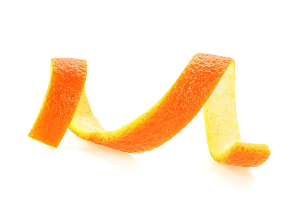 Skin of orange on a white background. Vitamin C. — Stock Photo, Image