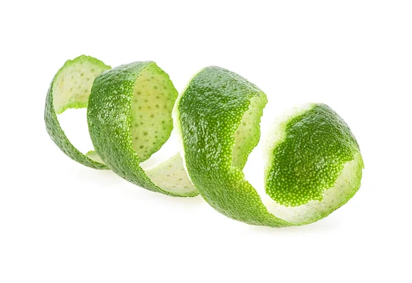 Lime skin isolated on white background — Stock Photo, Image