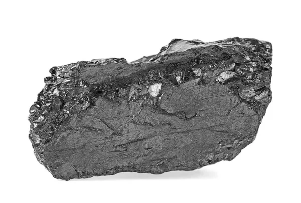 Uhlí, izolované na bílém pozadí. Černého uhlí. — Stock fotografie