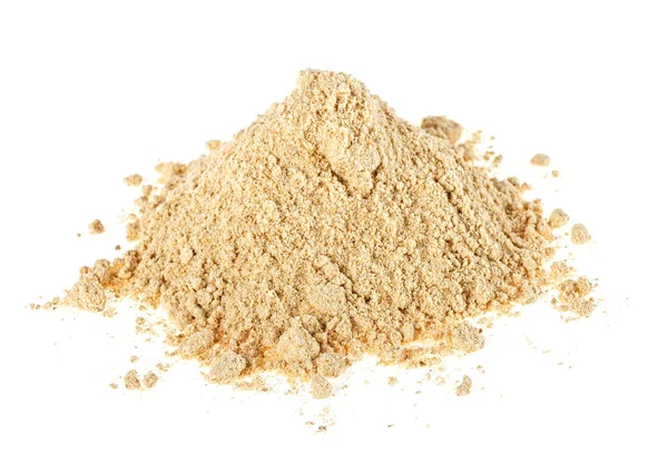 Heap of dried ginger powder isolated on white background — Stock Photo, Image