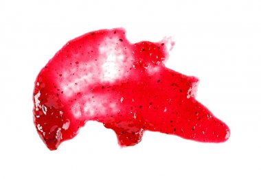 Beyaz bir arka plan üzerinde yaban mersini jam