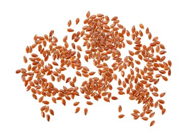 keten tohumu beyaz zemin üzerine izole kapatmak