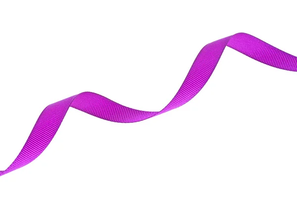 Фіолетова стрічка на білому тлі — стокове фото