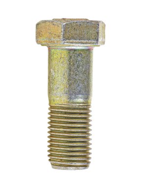 Metal cıvata beyaz arkaplanda izole edildi