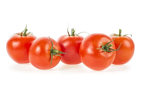 Pomodori rossi maturi isolati su sfondo bianco — Foto Stock