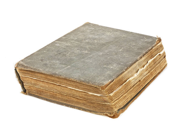 Old book isolated on a white background. Antique book.