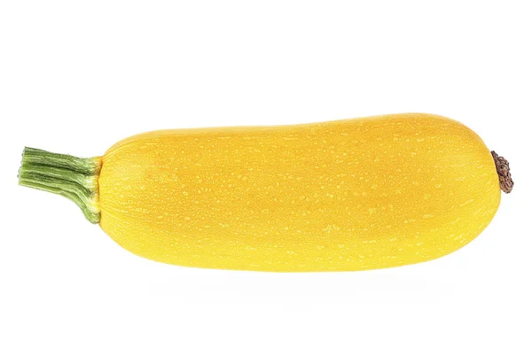 Satu zucchini kuning terisolasi pada latar belakang putih. Courgette . — Stok Foto