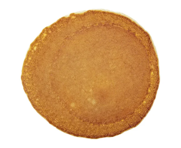 Singola frittella isolata su sfondo bianco, vista dall'alto . — Foto Stock