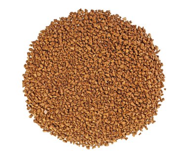 Beyaz arka planda izole edilmiş hazır kahve yığını, üst manzara. G