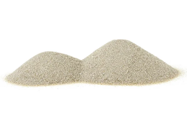 Купа пустельного піску ізольована на білому тлі. Піщані дюни . — стокове фото