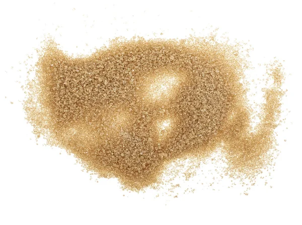 Sugarcane, pile of brown sugar isolated on a white background. T — 스톡 사진