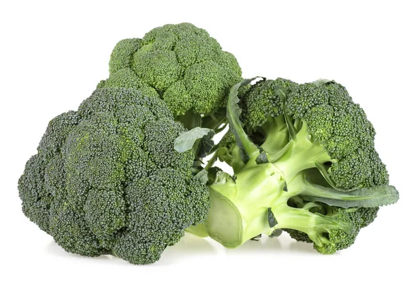 Köstlicher Frischer Brokkoli Isoliert Auf Weißem Hintergrund — Stockfoto