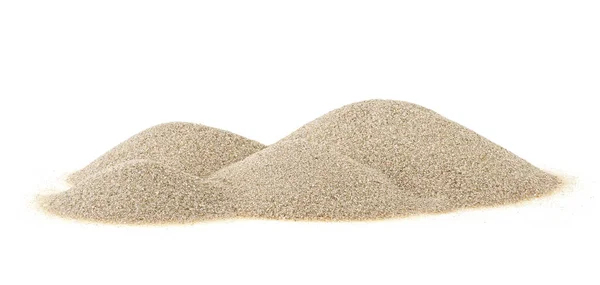Dune Sabbia Deserta Pila Isolata Uno Sfondo Bianco Mucchio Sabbia — Foto Stock