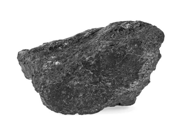 白色背向煤块上隔绝的大煤块 — 图库照片