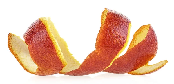 Cáscara Naranja Siciliana Aislada Sobre Fondo Blanco Giro Naranja — Foto de Stock