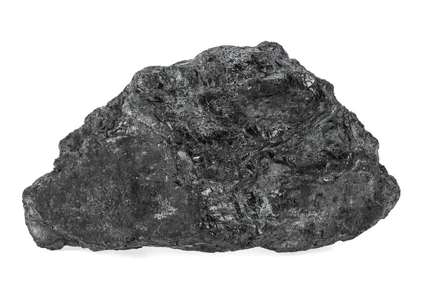 Velký Kus Uhlí Izolované Bílém Pozadí — Stock fotografie