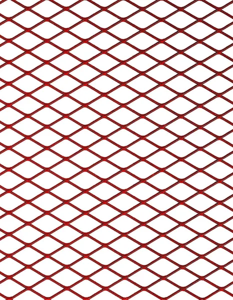 白色背景上孤立的红色网状结构 — 图库照片