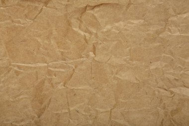 Kahverengi buruşmuş kağıt doku arkaplanını kapat