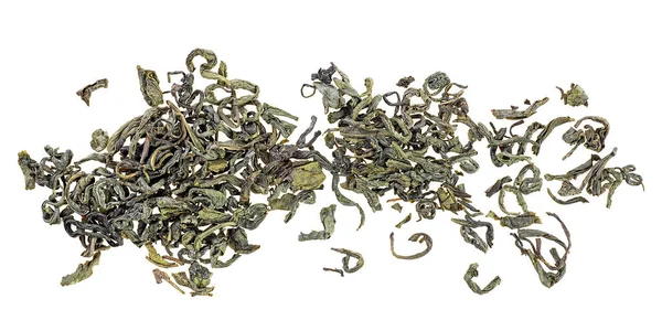 Китайський Зелений Чай Ізольований Білому Тлі Зверху — стокове фото