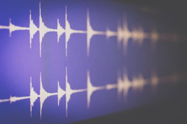 ekranında, müzik arka plan dijital dalga formu