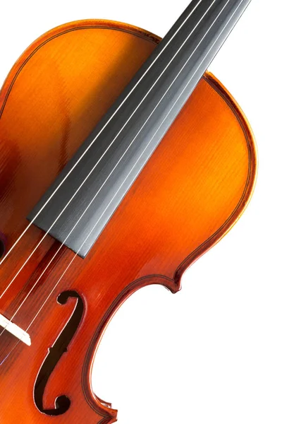 Parte di violino classico, isolato su bianco — Foto Stock
