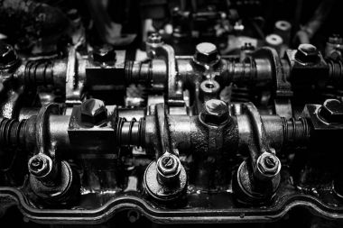 eski ve grunge görünüm içinde araba motoru