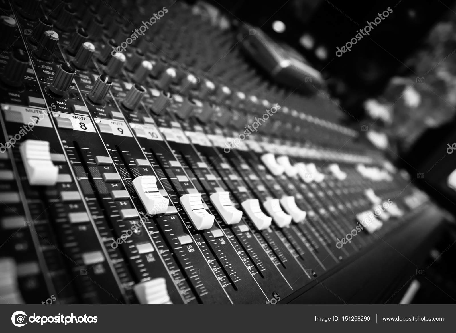 Music Studio Recording Mixer Sound Mixing Board Stock Photo Music Studio Recording Mixer Sound Mixing Board Stock Photo