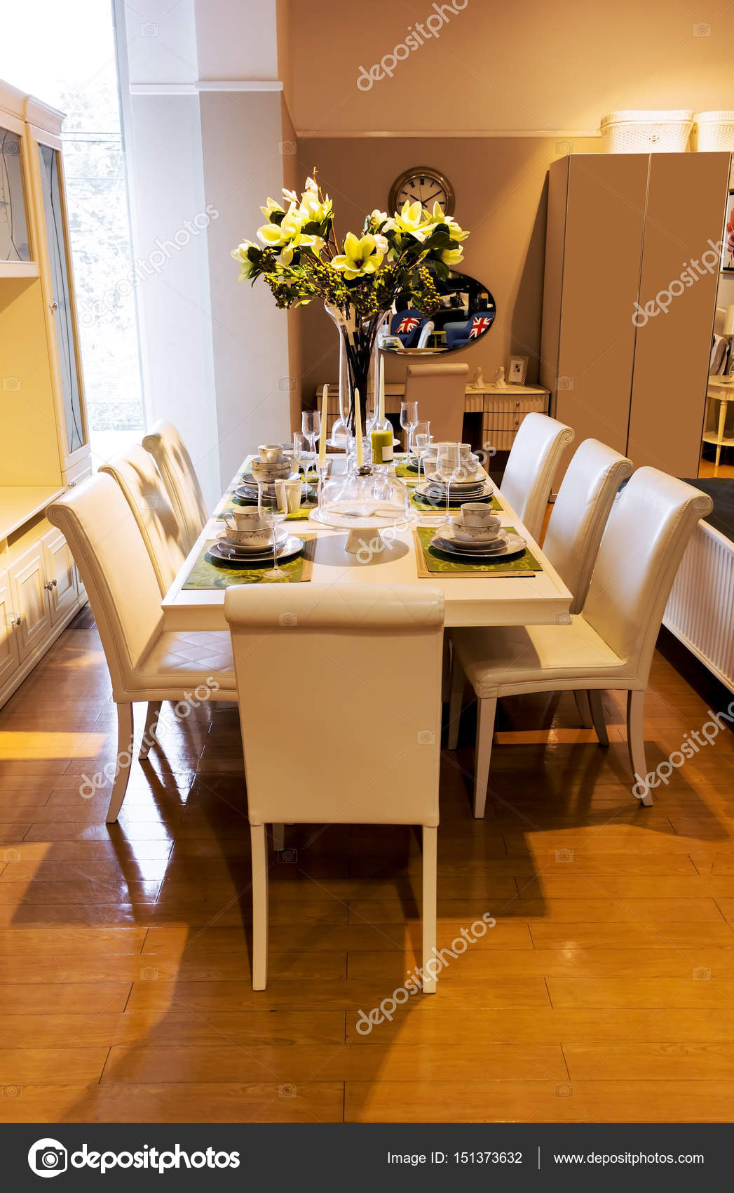 dining table and comfortable chairs in home with elegant table ... dining table and comfortable chairs in home with elegant table ...