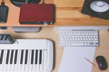 şarkı sözü yazarı, besteci Resepsiyon ve studio çalışma alanı, müzik üretim kavramı