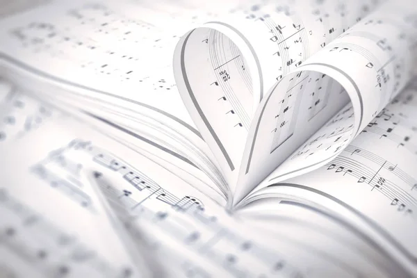 Heart music notes Royalty Free Stock Photos