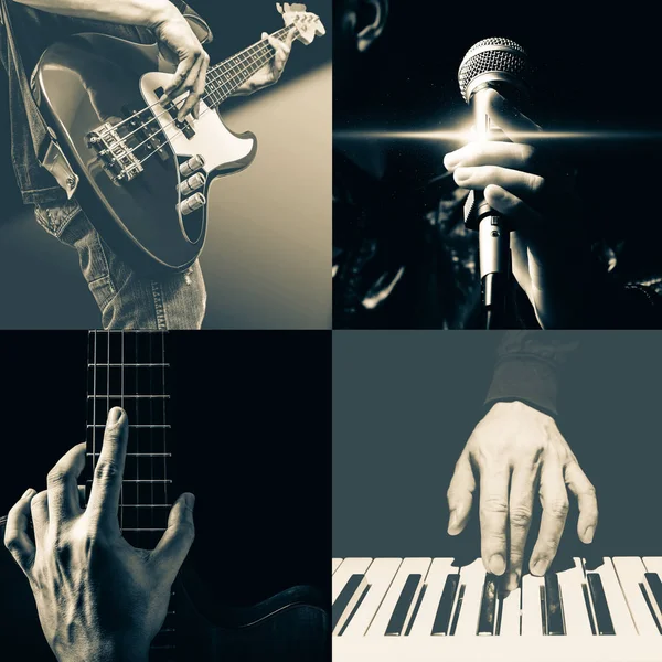 Musician Guitarist Bassist Vocal Pianist Art Filter — 스톡 사진