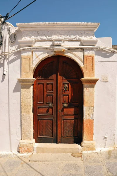 Griekenland. Oude deur op Rhodos — Stockfoto