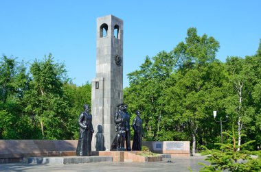 Vladivostok, Rusya, Haziran, 01, 2016. Bu anıt ise sokak Svetlanskaya üzerinde Anavatan sınırları savunmak öldürdü