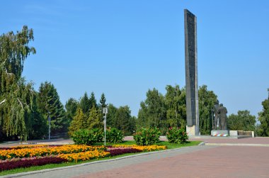 Barnaul, Rusya, Ağustos, 17, 2016. Kimse, Barnaul, Zafer Meydanı