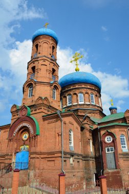 Barnaul, Rusya, Ağustos, 17, 2016. Svyato - Nikolskaya kilisede Barnaul-yaz, Rusya Federasyonu