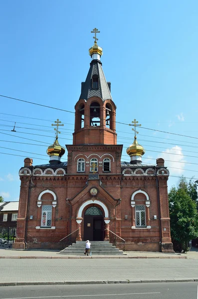 Barnaul, Russia, August, 17, 2016. Svyato - Nikolskaya Church in Barnaul in the summer — Stock Photo, Image