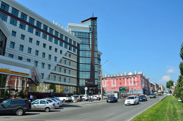 Барнаул Росія Серпня 2016 Шопінг Офісного Центру Барнаул Проспекті Леніна — стокове фото