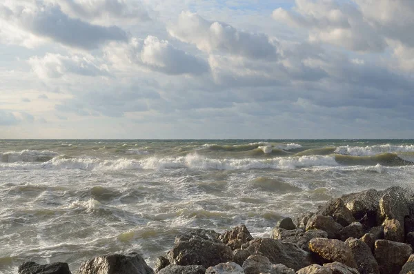 Ρωσία Περιοχή Του Κρασνοντάρ Dzhubga Καταιγίδα Της Μαύρης Θάλασσας Τον — Φωτογραφία Αρχείου