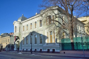 Moskova, Rusya, Kasım, 22, 2016. Hiç kimse, mimari detaylar, konak, J. A. Recca (S. ö. Krasilschikova). 1902-1903. Mısır Büyükelçisi villası