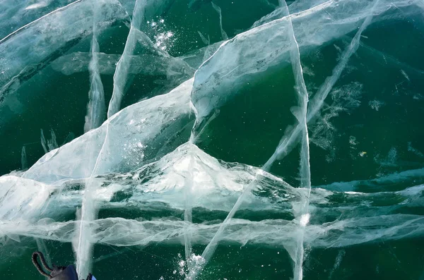 Φόντο. Καθαρού πάγου της Baikal — Φωτογραφία Αρχείου
