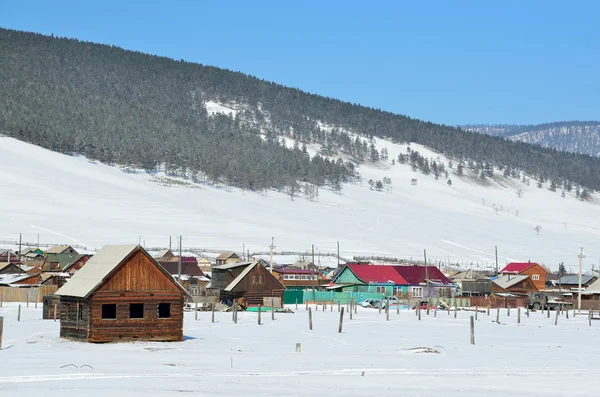 Baikal Bolshoe Goloustnoe Pueblo Invierno —  Fotos de Stock
