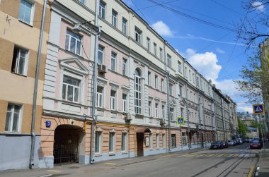 Moskova, Rusya, 19 Mayıs 2017. Furmanny lane, 3-5. A. G. Gerasimov karlı evleri (1899, N. ö. Butusov, 1897 mimar, mimar I.D.Bogolepov)